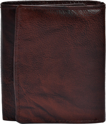

SFN Men Brown Genuine Leather Wallet(6 Card Slots)
