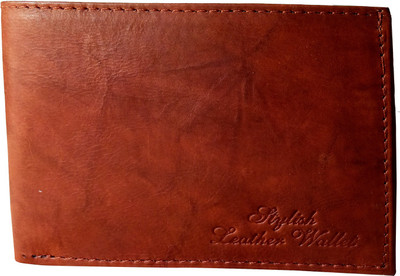 

FENZ Men Tan Genuine Leather Wallet(8 Card Slots)