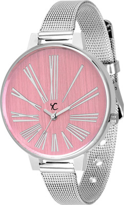 

Youth Club SCF-51PNK NEW SIMPLE BABY PINK DIAL WITH SHAFFER CHAIN Watch - For Girls