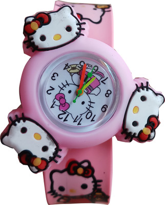 

SS Traders -Cute Pink Kitty Fdget Spinner Analog Strap Watch - Good gifting Item for Kids Watch - For Boys & Girls