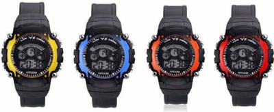 

Talgo New Arrival 2018 Red Robin Season Special RR7LIDHTYLBUORRD00 New Special Collection Digital Black Round Dial And Black Atrractive And Comfertable Steel Strap (Combo Of 4) RR7LIGHTYLBUORRD00 Watch - For Boys