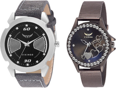 

VIKINGS GENT & LADIES VK-12422-BLK-BLK-SHAFFER COMBO Watch - For Couple