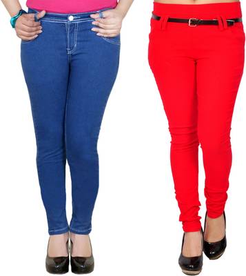 K-72 Slim Women's Blue, Red Jeans