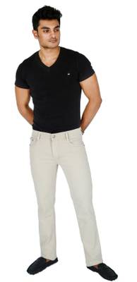 Awack Slim Men's Beige Jeans