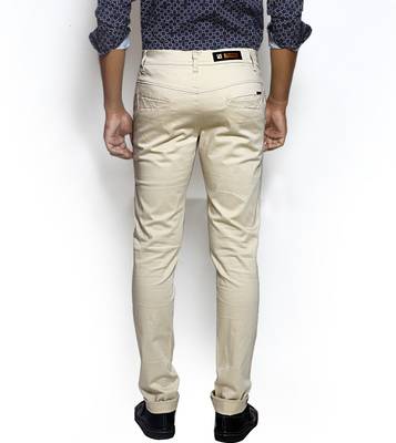 Bdow Fashion Collection Slim Men's Beige, Yellow Jeans