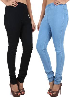 Danbro Slim Women's Light Blue, Black Jeans