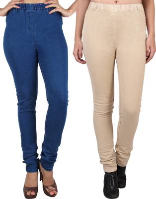 Danbro Slim Women's Beige, Blue Jeans
