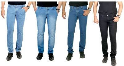 atLast Regular Men's Multicolor Jeans