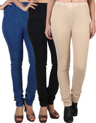 Danbro Slim Women's Black, Beige, Blue Jeans