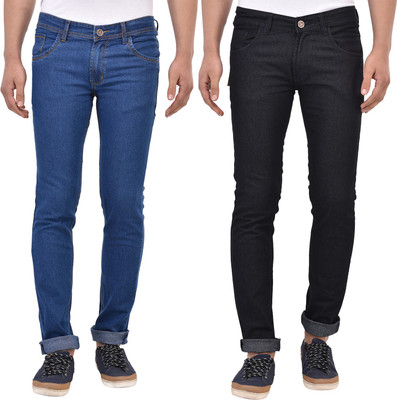 Stylox Slim Men's Multicolor Jeans(Pack 