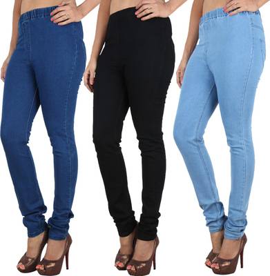 Danbro Slim Women's Light Blue, Black Jeans