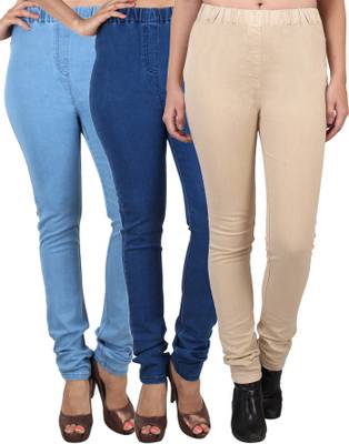 Danbro Slim Women's Beige, Light Blue Jeans