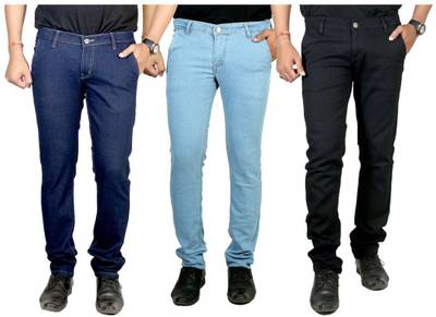 atLast Regular Men's Multicolor Jeans