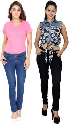 NJ's Slim Women's Multicolor Jeans