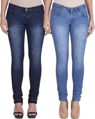 American-Elm Slim Women's Dark Blue, Blue, Light Blue Jeans
