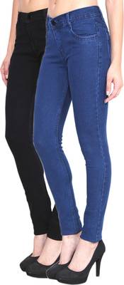Cotton Fab Slim Women's Black, Blue Jeans