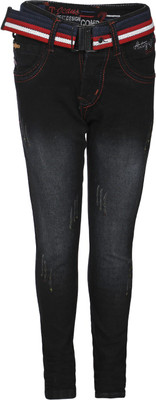 

AJ Dezines Slim Boys Black Jeans