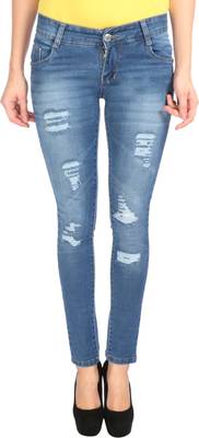 f fungus Slim Women's Blue Jeans