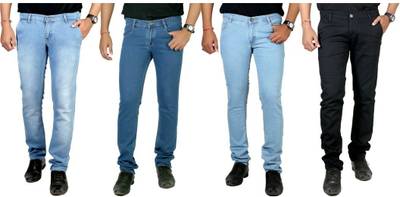 atLast Regular Men's Multicolor Jeans