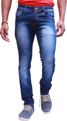 koncolor Slim Men Dark Blue Jeans