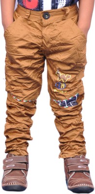 AD & AV Slim Fit Boys Gold Trousers