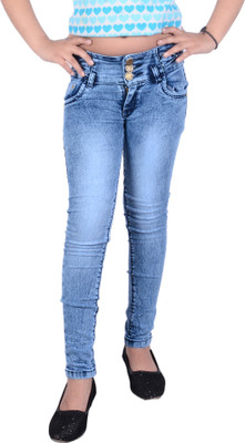 Blinkin Slim Girl's Blue Jeans