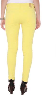Bedazzle Regular Women's Yellow Jeans