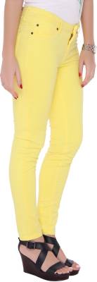 Bedazzle Regular Women's Yellow Jeans