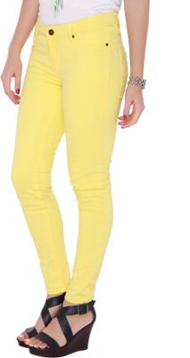 Bedazzle Regular Women's Yellow Jeans