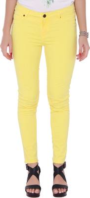 Bedazzle Regular Women's Yellow Jeans
