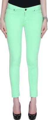 Bedazzle Regular Women's Green Jeans