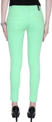 Bedazzle Regular Women's Green Jeans
