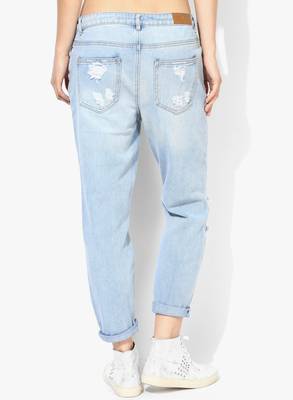 Only Relaxed Women's Light Blue Jeans