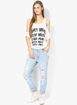 Only Relaxed Women's Light Blue Jeans