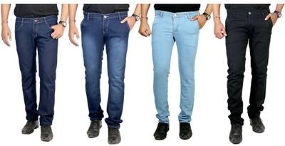 atLast Regular Men's Multicolor Jeans