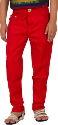 

BuyNewTrend Slim Girls Red Jeans