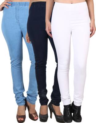 Danbro Slim Women's Light Blue, White, Dark Blue Jeans