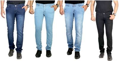 atLast Regular Men's Multicolor Jeans