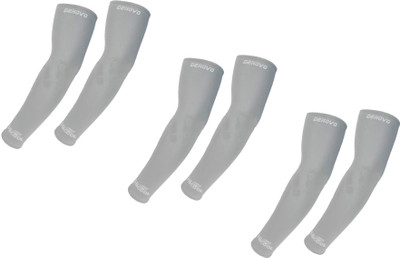 

DeNovo HiCool Sun Protection Arm Sleeves (Pack of 3 Pairs) Fitness Band(Grey)
