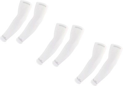 DENOVO Nylon Arm Sleeve For Men & Women(L, White)