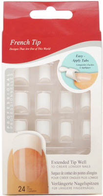 

One Personal Care Squared Oval French Tip Enhancement | Beige Extension | #DIY White(Pack of 12)