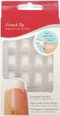 

One Personal Care Squared Oval French Tip Enhancement | Clear Extension | #DIY White(Pack of 12)