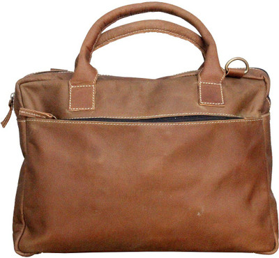 

echo 15”Pure Genuine Buffalo Brown Leather Handmade Messenger Laptop Unisex handbag Shoulder bag use daily. Messenger Bag(Brown, 15 inch)