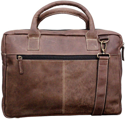 

mangalmurti 16 inch Laptop Messenger Bag(Brown), Vintage brown-04