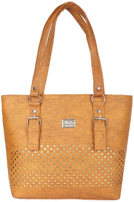 

Pekian Crushed paper design Shoulder bag- Women & Girls Shoulder Bag(Gold, 5 L)