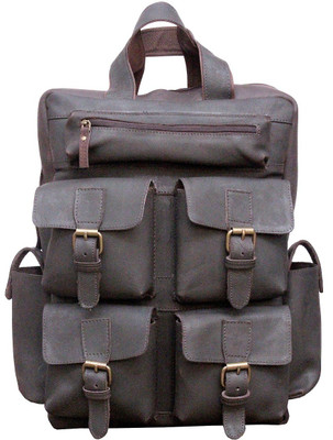 

mangalmurti 16 inch Laptop Backpack(Grey), Tan grey