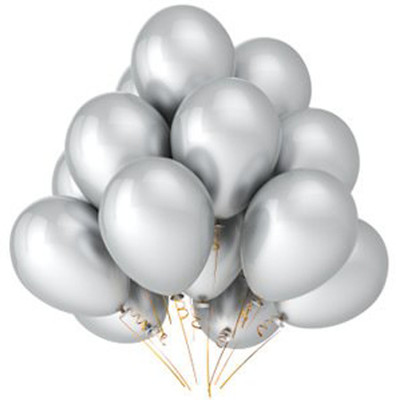 

YNS Crafts Stock Solid YNC_Balloon_1288 Balloon(Silver, Pack of 100)