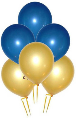 

YNS Crafts Stock Solid CS-B-86 Balloon(Blue, Gold, Pack of 25)