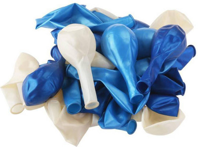 

YNS Crafts Stock Solid CS-B-53 Balloon(White, Blue, Pack of 25)