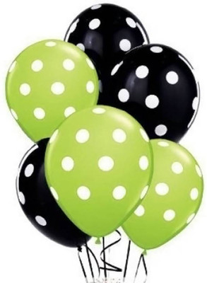 YNS Crafts Stock Solid CS-B-144 Balloon(Green, Black, Pack of 25)